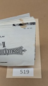 Castlevania II Simon's Quest - Nintendo NES- Manual Only **NO GAME