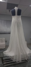 Vera wang Soft White Size 16 W Halter Wedding gown:With Satin, Sparkle and Tulle