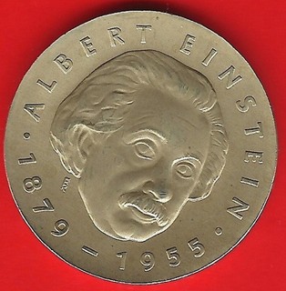 DDR 5 Mark Gedenkmünze 1979 ALBERT EINSTEIN TOP Erhaltung !! BF / ST