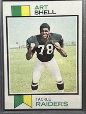1973 Topps Art Shell RC #77 Oakland Raiders Rookie Card HOF Mint Centered. rookie card picture