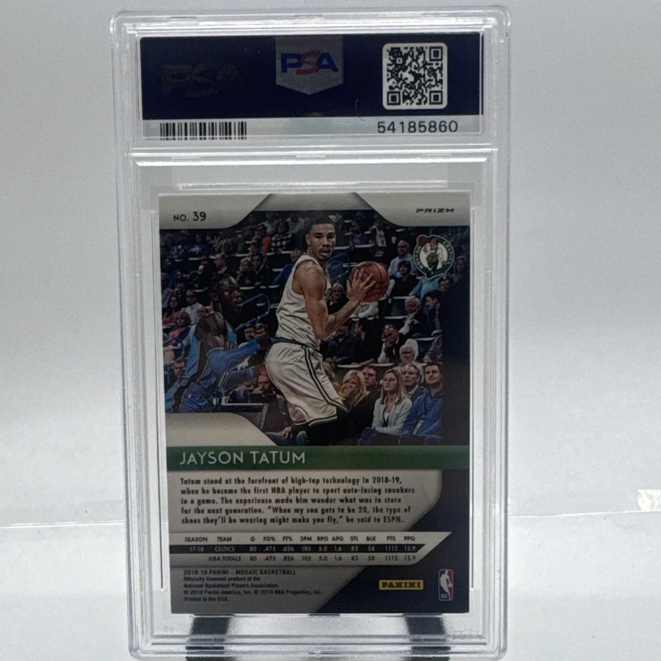 Jayson Tatum 2018 Panini Prizm Mosaic #39 - PSA 10 - GEM MINT - Celtics  - Image 2 of 4