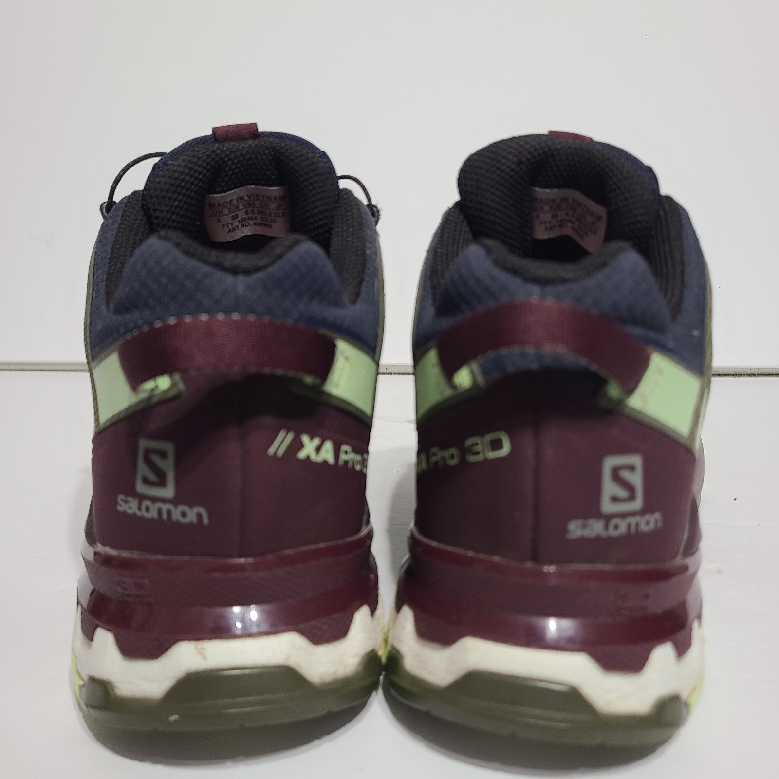 Scarpe da donna B42 Salomon Blu XA Pro 3D V8 Gore tex Trail Hiking taglia 6 5