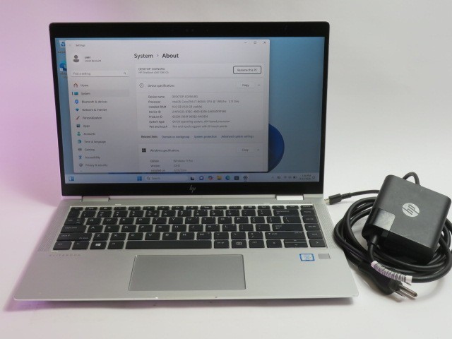 HP EliteBook x360, 14-Inch Laptop, with Intel Core i7 8th Gen., Windows 11 Pro