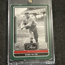 2023 Panini Three and Two Babe Ruth #1 Emerald /5 (READ)