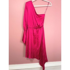 Frederica Tosi Fuchsia One Shoulder Asymetrical Dress Size XS