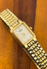 Vintage Seiko Watch Women Gold Tone Tank Style 1N00-5A89 16mm New Battery