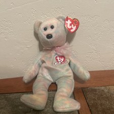 Ty Beanie Baby Celebrate the Bear DOB March 13, 2001 No Tush Tag