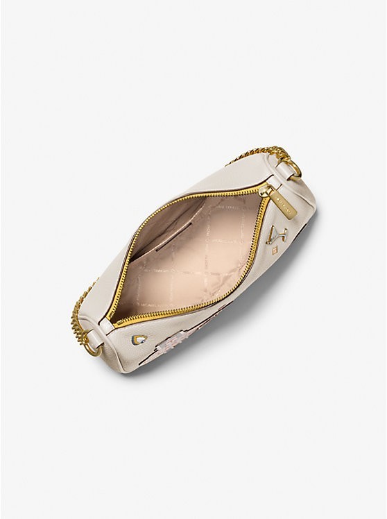 Michael Kors Carmela Medium Embellished Cream Crossbody Bag Las Vegas NWT thumbnail 4