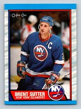 #14 Brent Sutter 1989-90 O-Pee-Chee New York Islanders