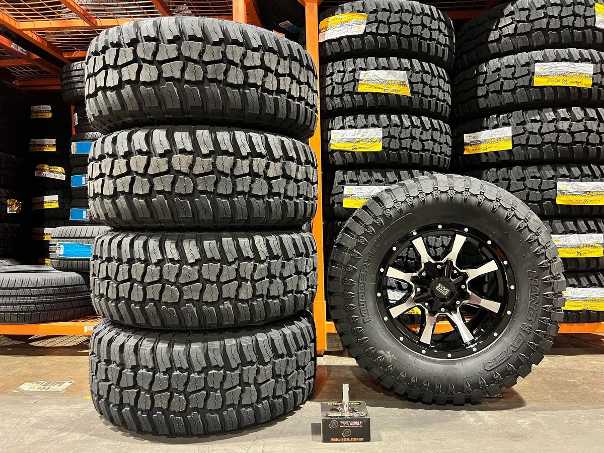17x9 Mudder Trucker MT513 5x5 5x127 Wheel and Tire Package MT