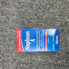 1 Naphcon A Allergy Relief Eye Drops Alcon Relieves Itching 15 mL EXP 09/2027