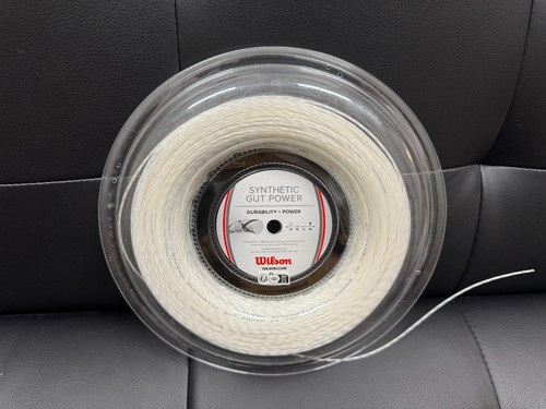 Wilson Synthetic Gut Power 16 Tennis String Color White, 200M Reel