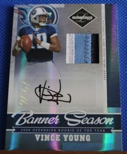 Vince Young - 2007 Leaf Limited Banner Season - Jersey PRIME Patch Auto 09/15