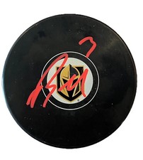 Brayden McNabb Signed Autographed Vegas Golden Knights Logo Puck