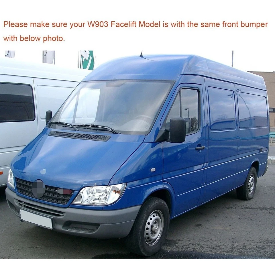 For 02-05 Mercedes Freightliner Dodge Sprinter W903 LCI Front Headlight Trim SET Foto 2 de 4