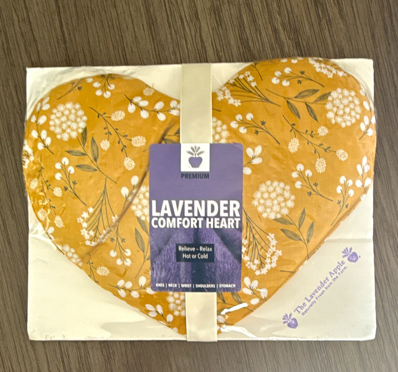 The Lavender Apple Lavender Comfort Heart Microwaveable Hot/Cold Pack