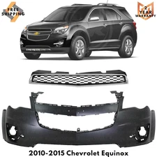 Front Bumper Cover Fascia & Grille Assembly Kit For 2010-2015 Chevrolet Equinox