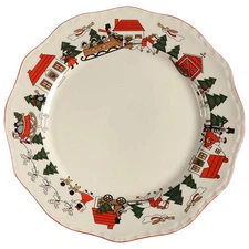 Mason's Christmas Village Dinner Plate 8688029