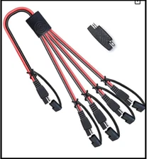 SAE 1 to 4 Extension Cable Quick Disconnect Connector For Solar Panel SAE Plug**