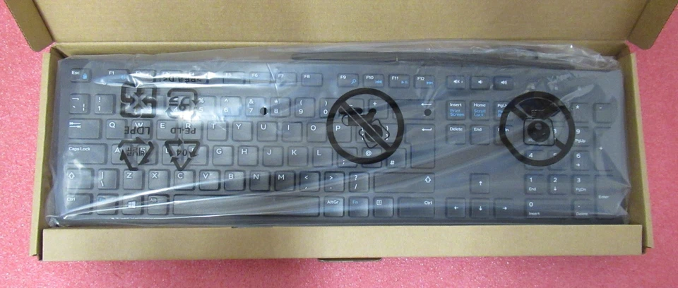 New Dell KB216D1 8VXM3 08VXM3 Black UK QWERTY Multimedia Slim USB Wired Keyboard - Image 3 of 4
