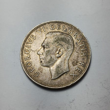 1952 Canada 50 Cents - 80% Silver - Canadian Silver Half Dollar - George VI