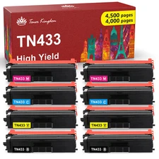 Toner Cartridge for Brother TN433 TN433BK HL-L8260cdw L8360cdw MFC-L8610cdw lot
