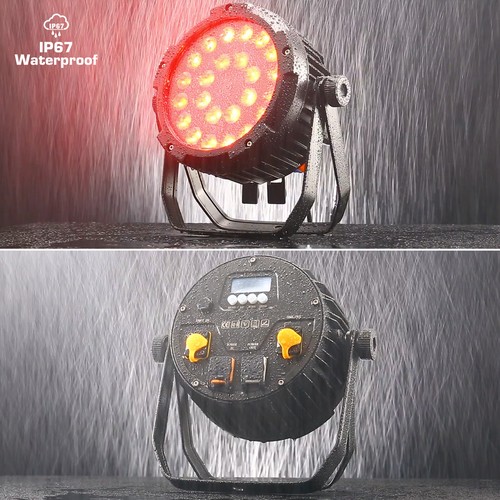 4Pcs LED 24x15W IP67 Waterproof RGBWA+UV 6IN1 Par Stage Light DJ Disco Party Bar - Picture 2 of 10