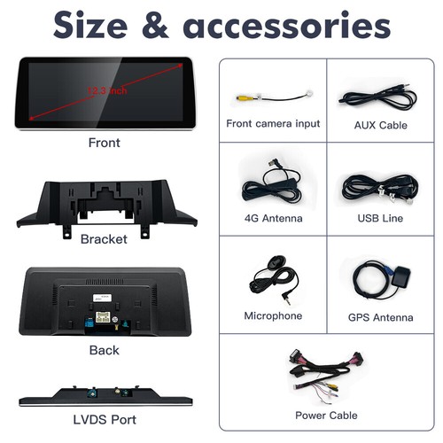 12.3" Apple CarPlay Car Stereo 4G Android Screen Für BMW 1/2er F20/F21/F23 NBT - Picture 12 of 12