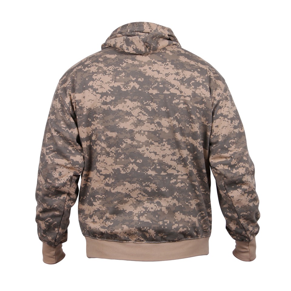 Camouflage Fleece-Lined Pullover Hooded Sweatshirt - ACU or Woodland ...