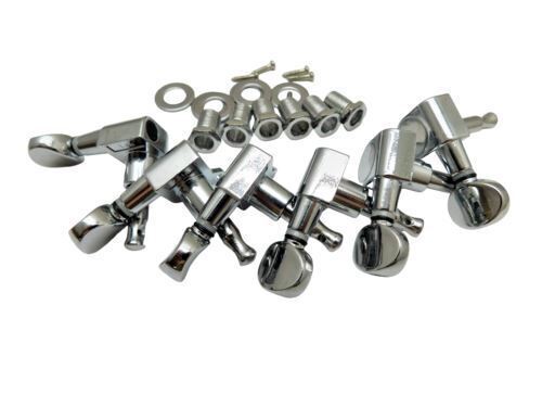 Chrome 6 ILR Modern Style Tuning Pegs with oval Button