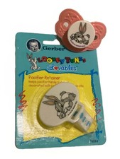   Vintage Baby BugsBunny Looney Tunes Gerber Pacifier  Retainer 1993-94 RARE  