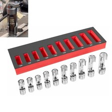 Flare Nut Socket Set 38 Square Drive Diesel Injector Wrench 10mm-19mm 10pcs