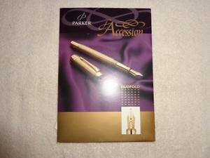 Parker Duofold Accession Counter Card NOS
