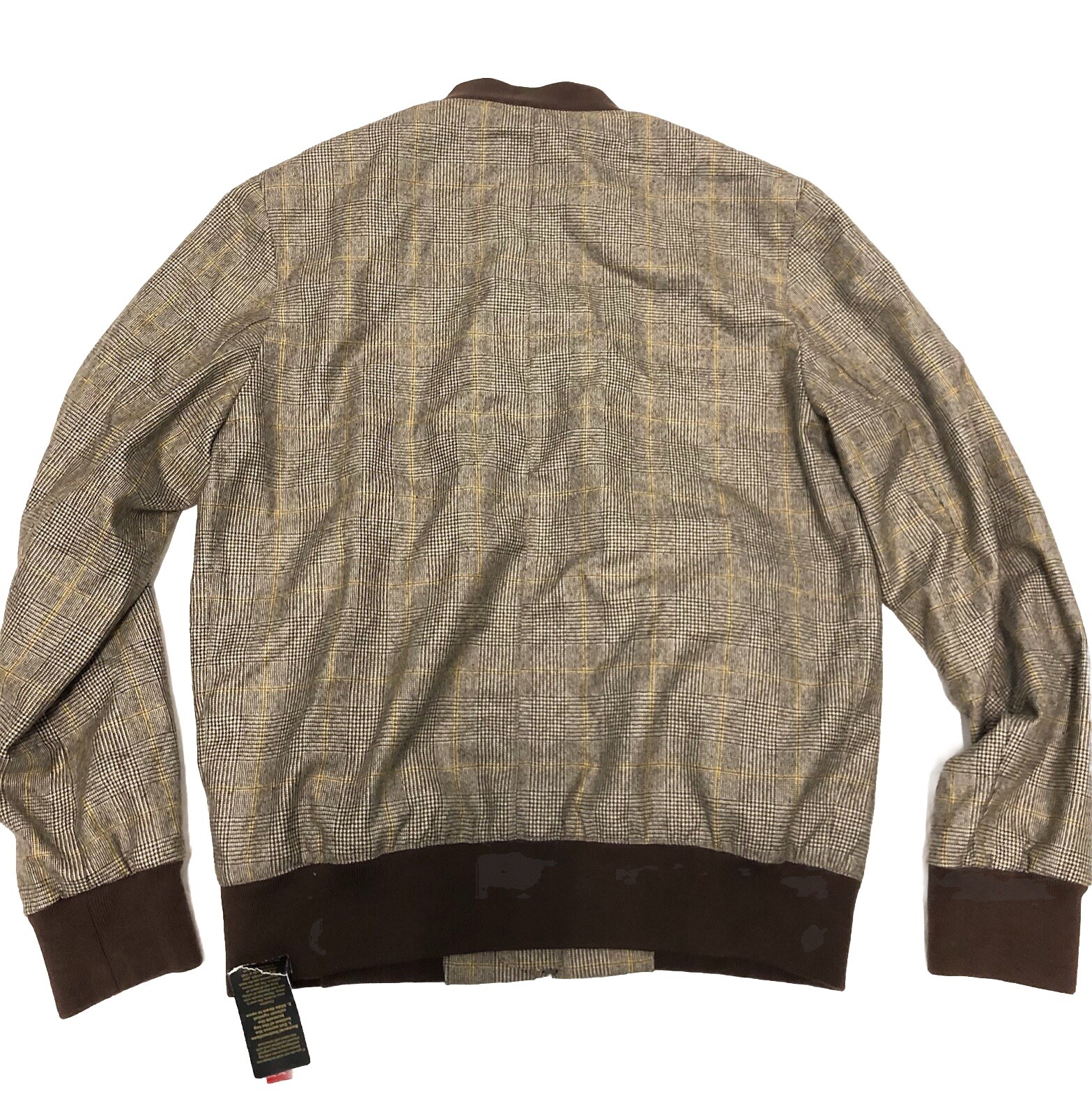 Richard James Wool Houndstooth Lightweight Bomber Jacket Brown M Slim RRP £490 image 4