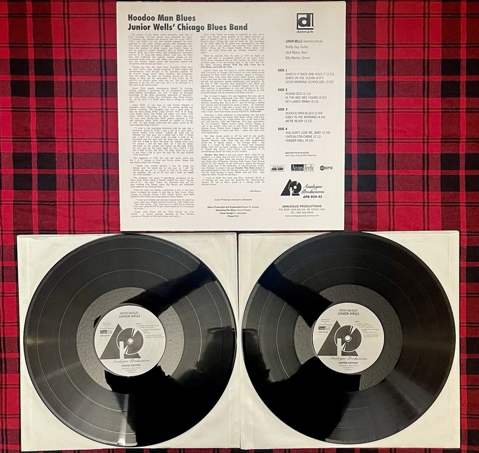 Junior Wells Hoodoo Man Blues 2020 Lmt 200g Double Vinyl Record LP Foto 4 de 4