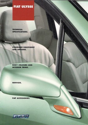 Fiat Ulysse Specifications 2003 UK Market Brochure Dynamic Eleganza Prestigio