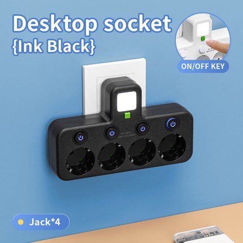 Enchufe de la UE enchufe múltiple regleta de enchufes adaptador con USB NUEVO - Imagen 12 de 13