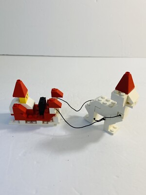 Lego 1628 Holiday & Event Christmas Santa on Sleigh Reindeer 1989 NOT COMPLETE