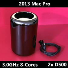 2013 Mac Pro 3.0GHz 8-Core Dual AMD D500 128GB RAM Apple 1TB PCIe SSD