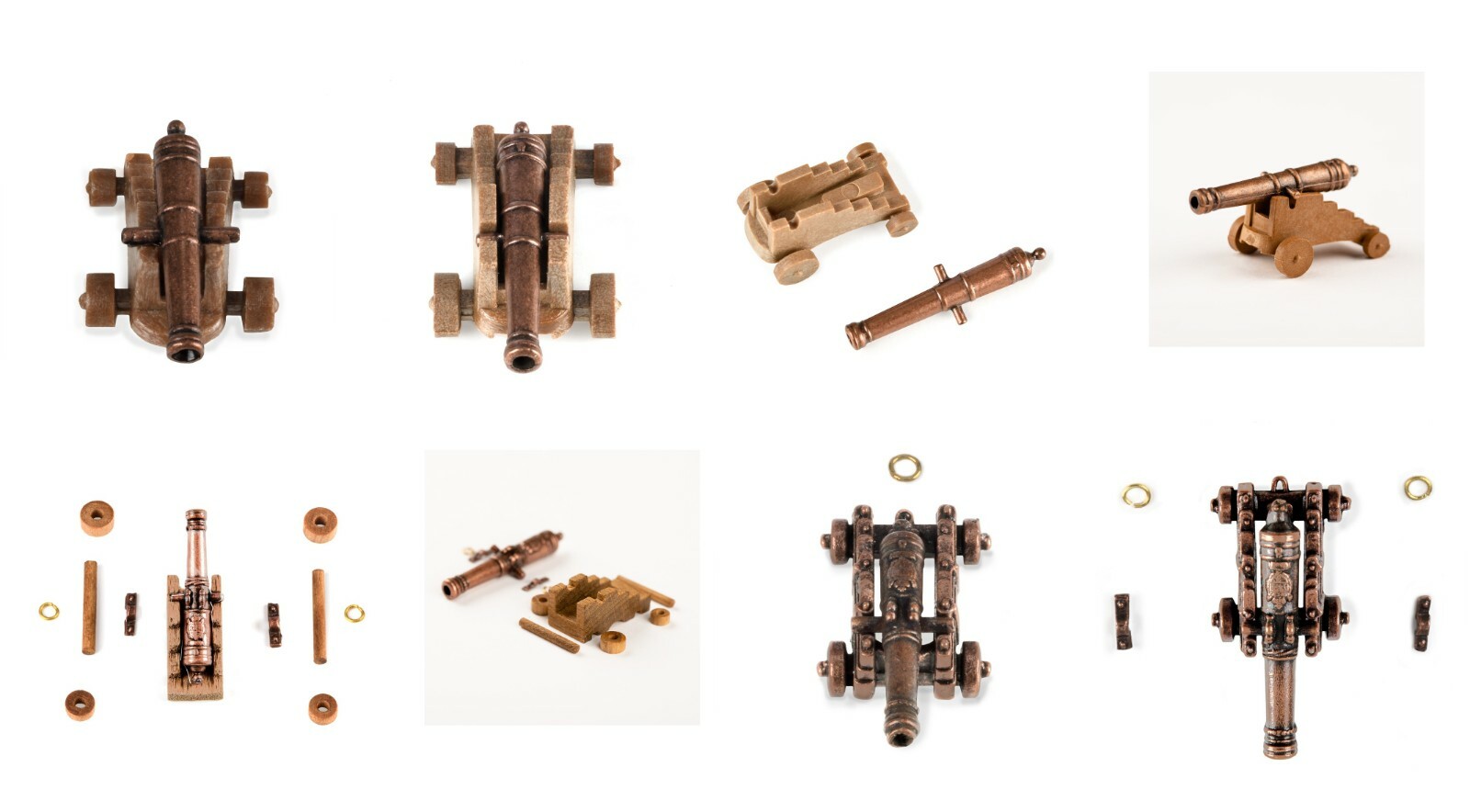 Amati Model Boat Fittings Cannons with Carriages Choice of sizes eBay