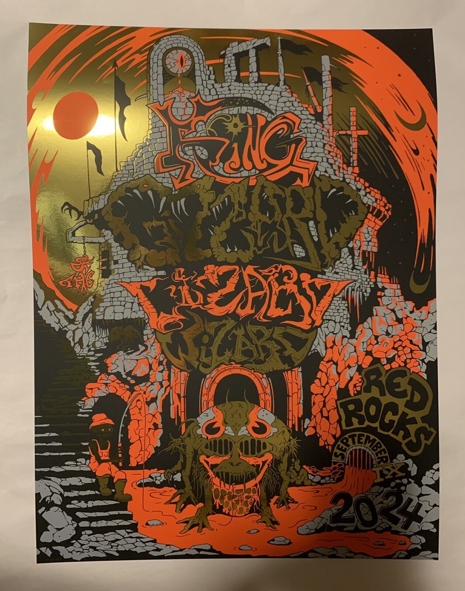 King Gizzard Lizard Wizard 9/9/2024 Red Rocks Poster FOIL LE 300