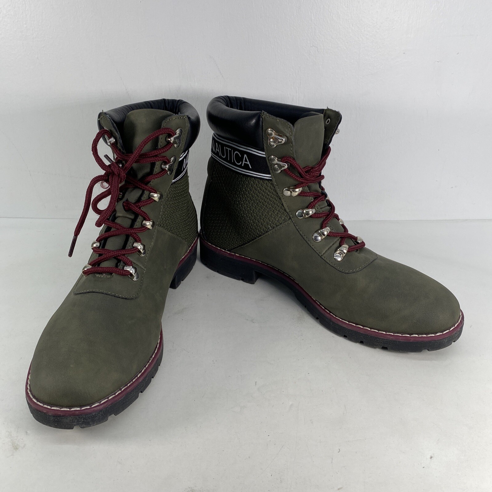 Nautica Phoenix Moss Green Suede Canvas 