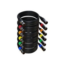 XLR Cables, XLR Microphone Cable 25 ft 6 Pack, Gold-Plated 3-pin XLR Speaker ...