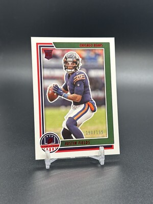 2021 Panini Chronicles Stars & Stripes Justin Fields Rookie RC #STS-JFI Red /199