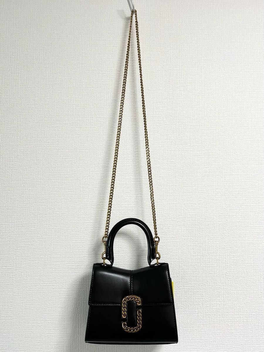Marc Jacobs St. Mark Mini Top Handle Shoulder Bag Black J Marc Jacobs St. Mark Mini Top Handle Shoulder Bag Black J