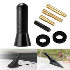 3.5cm Black Carbon Fiber Screw Short Antenna Car AM/FM Radio Signal Aerial Mast