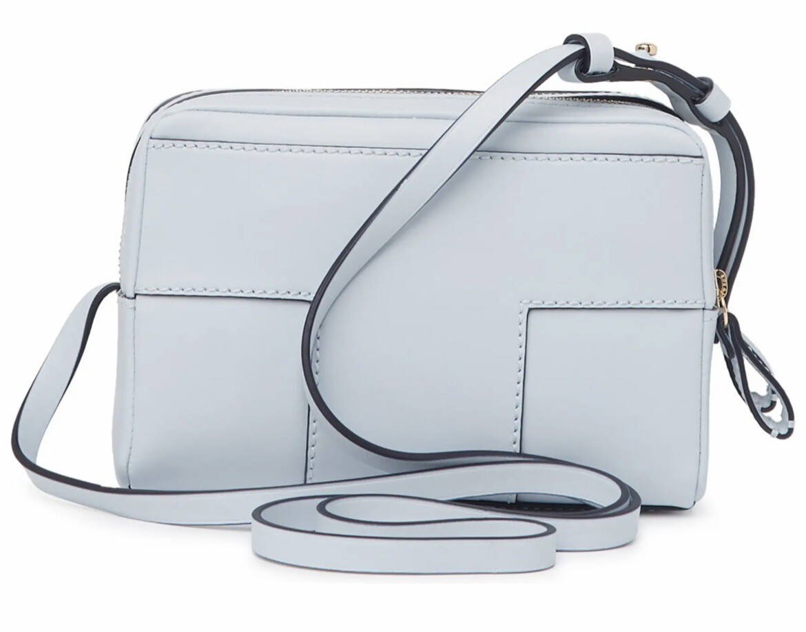NWT Tory Burch Block-T Double Zip Crossbody Handbag Luna NEW