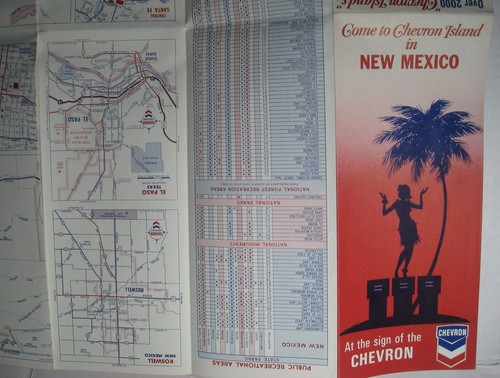 MAPPA STRADALE VINTAGE 1969 CHEVRON NUOVA MESSICO - Foto 5 di 12