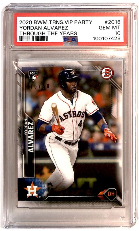 2020 Bowman Transcendent Rookie 16/50 Yordan Alvarez #2016 PSA 10 POP 1 R6220J