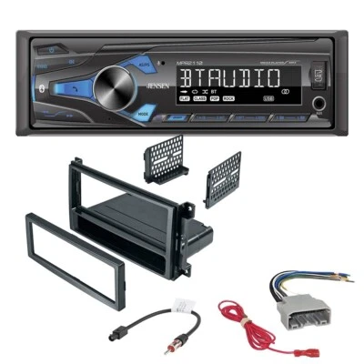 JENSEN Single Din Bluetooth Car Stereo AM/FM Radio & kit for 2007-2013 JEEP Wrangler JK